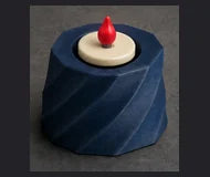 Twisted candle clicker — generated design concept, not a printed sample