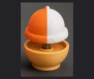 Orange + white ice cream — generated design concept, not a printed sample